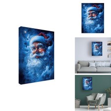 Trademark Fine Art Wrapped Canvas Santa Claus Smiling Christmas Magic 14x19 picture