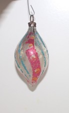 Antique End Of Day Patriotic Teardrop Feather Tree Glass Christmas Ornament Drop picture