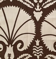 PAOLO MOSCHINO/LEE JOFA Bursa printed linen brown Turkish motif remnant picture