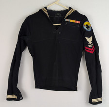 WW2 WW1 USN US Navy Blue Uniform Jumper Minesweeper Petty Officer 2C Radioman 36 picture