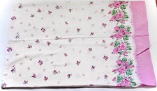 Vintage 100% Cotton 1950's Standard Pillowcase Floral picture