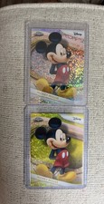 2025 Topps Chrome Disney Mickey Mouse #1 Yellow & Silver Mini Diamonds - 2 Cards picture