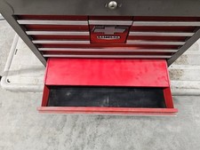 Vintage Craftsman 10-Drawer Top Tool Chest Chevrolet Bowtie Red/Gray picture