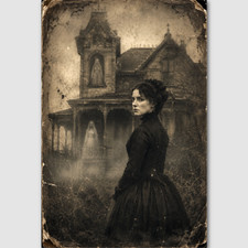 Creepy Photo Strange Ghost Haunted House Spirit Photography Victorian Girl 109 picture