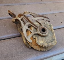 Antique Wooden Pulley picture