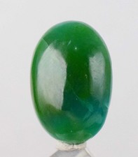 9cts GEM SILICA CHRYSOCOLLA Emeraldine Chalcedony Lily Mine Peru Cabochon B846 picture