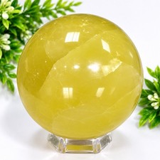 Lemon Calcite Sphere Natural Yellow Calcite Crystal Ball Polished 800gram picture