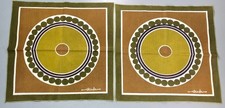 VTG 60s SCUDA Bob Van Allen Retro MCM Geometric Napkin Set of 2  picture