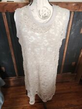 Simply Vera Wang Size XL Woman's Ivory Beige Lace Sleeveless Sheath Career Dress picture