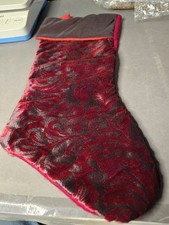 Vintage Red Velvet/ Felt Xmass Stocking picture