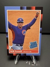 Will Ferrell Custom Baseball Card - Donruss Rated Rookie Style Chicago Cubs picture