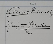 1917 Princess Helena Victoria & Marie Louise Signed Royal Album Page Royalty UK picture