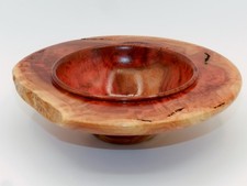 Stunning Handmade Bowl with a Natural Edge. Made from Red Gum Burl. #125 picture