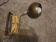 Rare Vintage Brass Accordion Scissor-Arm Wall Lamp MCM Works  picture