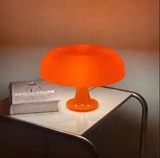 Vintage Orange Mushroom Lamp Mid Century Modern Retro Minimalist Table Lamp picture