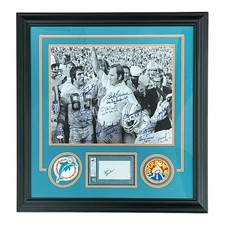 1972 Miami Dolphins Team (Undefeated Season) and Coach Don Shula Deluxe Framed C picture