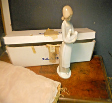 LLADRO No 25 Shepherd Girl with Goose Figurine BOX STRAW Valencia Espana Mib picture