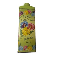 Vintage 1930s/1940s Vi-Jon Sweet Pea Talc Shaker Tin Collectible picture