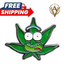 Weed Meme Pot Leaf Enamel Pin Cartoon Lapel Pin Collectible Gift  picture