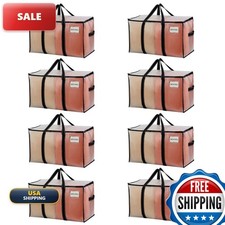 VENO 8 Pack Clear Moving Bags Heavy Duty Extra Large Storage Bags picture