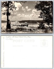 Vintage RPPC Lovers Leap Lake of the Ozarks MO Blair Novelty C.1950 Postcard picture