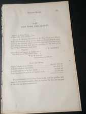1869 train document NEW YORK & ALBANY RAILROAD pre construction JH Ramsey Pres. picture