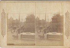 Continent Stereoview – Market St from Broad, Newark NJ 1891 – Streetcars picture
