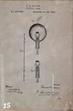 Brand: Posterazzi Edison Electric Lamp 1880 Npatent Drawing Dated 27 January 188 picture