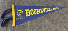 Vintage Booneville, Mississippi Blue Devils 12” Felt Pennant🔥 picture