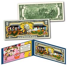 PEANUTS Charlie Brown HALLOWEEN Linus THE GREAT PUMPKIN $2 Bill U.S. - LICENSED picture