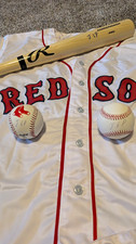 Signed Justin Gonzales Boston Red Sox Bundle Deal. 1 Bat,1 Jersey, 2 Balls.COA picture