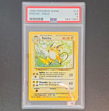 Pokémon 1999 Game Raichu Holo 14/102 Nintendo PSA 5 Cert 58311853 picture