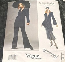 Vogue 1197 Donna Karan Vogue Women Jacket Skirt Pants Sewing Pattern Uncut picture