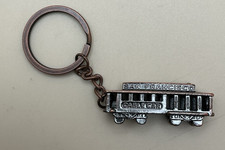 Vintage 70s San Francisco Cable Car Metal Keychain Souvenir picture