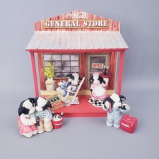 Vintage ENESCO Mary Moo Moos Coca Cola Collectables Bundle With Display Stand picture