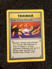 Pokémon TCG Super Energy Removal 79/102 Base Set Rare Trainer Card Wotc picture