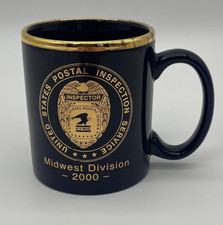 USPS United States Postal Inspector Coffee Mug Midwest Division 2000 Gold picture