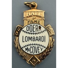 Vintage Baseball Hall of Fame Charm Pendant Doerr Lombardi McCovey 1.25