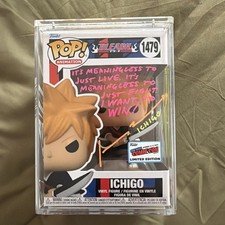 Funko Pop Bleach Ichigo #1479 NYCC 2023 Official Con Sticker SIGNED CUSTOM picture