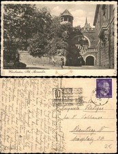 Postcard Wiesbaden lot at the Römer Gate Römertor 1942 picture