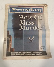Newsday 911 cover story 9/12/2001 picture