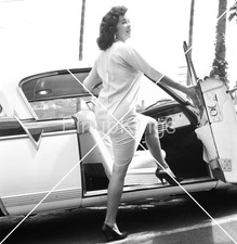 RARE  Vintage 1950s  2.25  b/w 120 Negative Art Woman Mature Bonnie Logan 10 picture