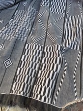 Vintage African Baule Mudcloth Textile Throw Rug 61” L x 44” W Textile | No. 167 picture