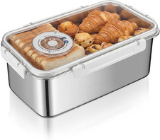 Large Stainless Steel Bread Storage Box with Lid picture
