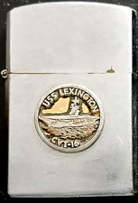U.S.S. Lexington CVT-16 Crest-Craft Lighter Vietnam Era Used Estate Find picture