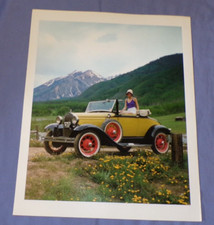 VTG AD Advertisement Antique Car Poster Model Mountains 12