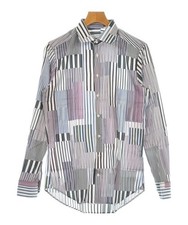 ETRO Men's Casual Shirt AllOver Pattern White Black Pink Cotton M (Ages 14+) picture