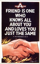 Bamforth Comic ~ A Friend is One Who Knows You and Love You Just the Same picture