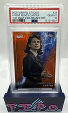 2025 Topps Chrome Marvel Orange Refractor Agent Peggy Carter 23/25 PSA 10 picture