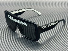 DOLCE & GABBANA DG6204 L50187 Black Dark Grey Unisex 65 mm Sunglasses picture